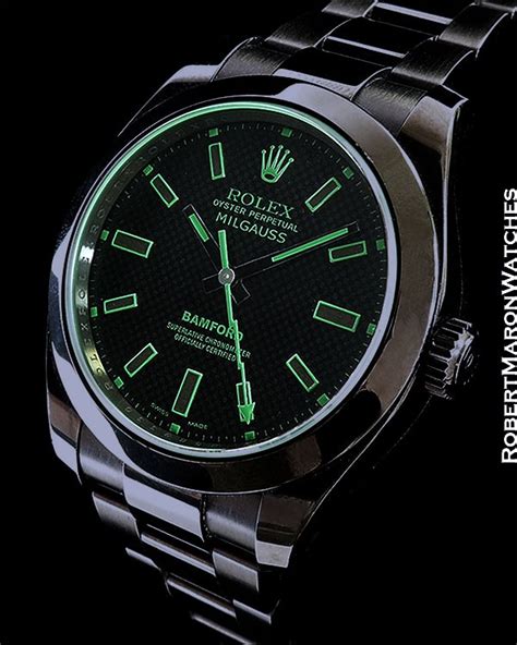 bamford rolex milgauss aftershock watch|rolex milgauss dark knight price.